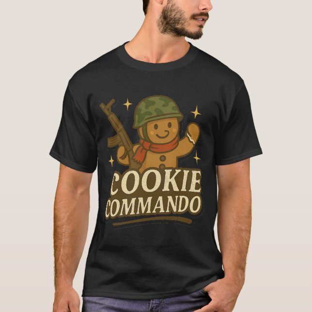 Camiseta T-Shirt Cookie Commando – Winter Camo Scarf Editio (Frente)