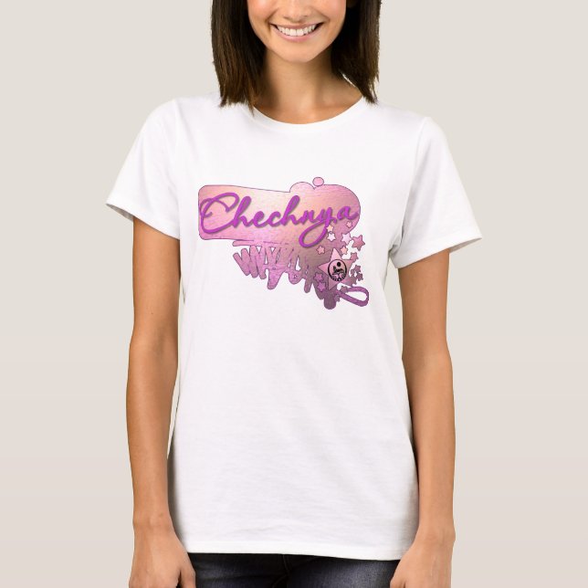 Camiseta T-shirt Cool Chechnya pink (Frente)