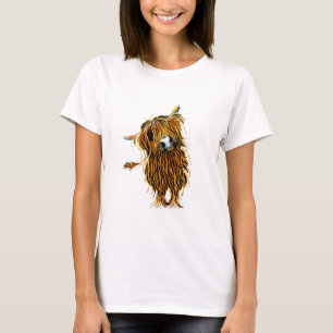Camiseta T-shirt 'CoooWeee 'do impressão da vaca das