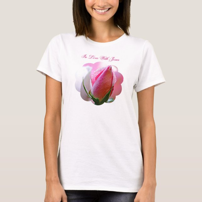 Camiseta T-shirt cor-de-rosa (Frente)