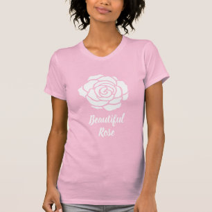 Camiseta T-shirt cor-de-rosa bonito branco
