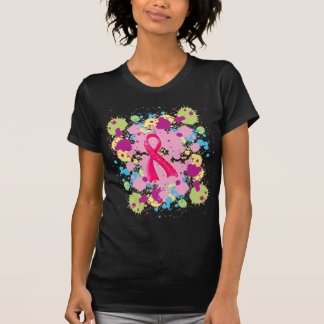 Camiseta T-shirt cor-de-rosa da fita de Splat
