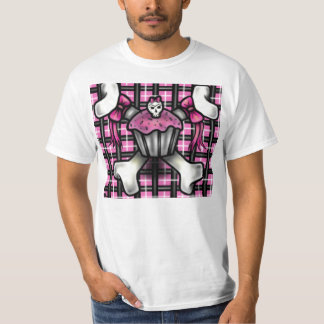 Camiseta T-shirt cor-de-rosa do bolo do copo