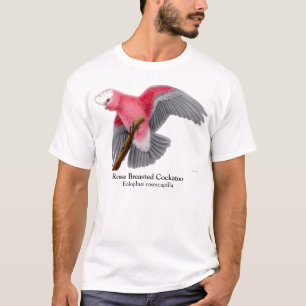 Camiseta T-shirt cor-de-rosa do Cockatoo de Breasted