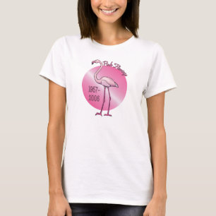 Camiseta T-shirt cor-de-rosa do flamingo