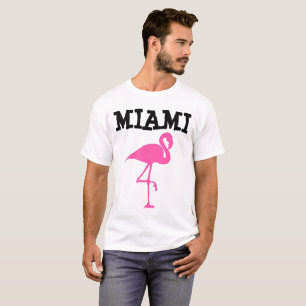 Camiseta T-shirt COR-DE-ROSA do FLAMINGO de MIAMI