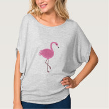 T-shirt cor-de-rosa do T | do flamingo