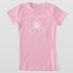 Camiseta T-Shirt Coração de Aranha Rosa