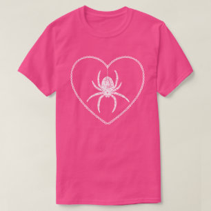 Camiseta T-Shirt Coração de Aranha Rosa