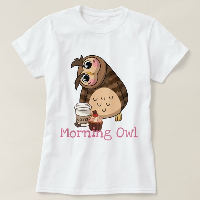 Camiseta T-Shirt Coruja da Manhã (Frente do Design)