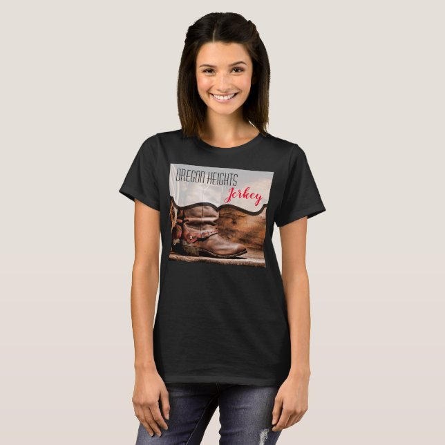 Camiseta T-Shirt Cowboy Boots Barn Wo Personalizado (Frente Completa)