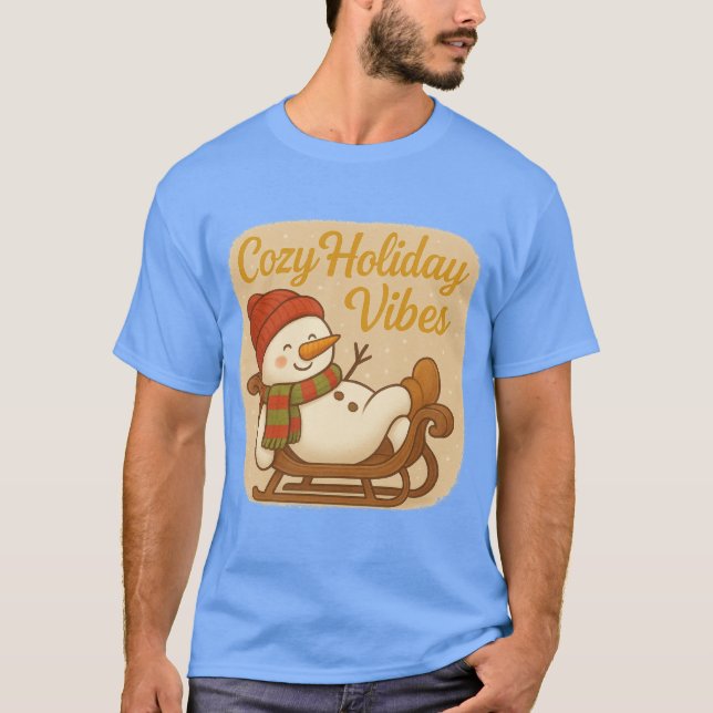 Camiseta T-Shirt Cozy Holiday Vibes (Frente)