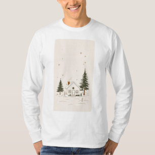 Camiseta T-Shirt Cozy Winter Cabin Long Sleeve