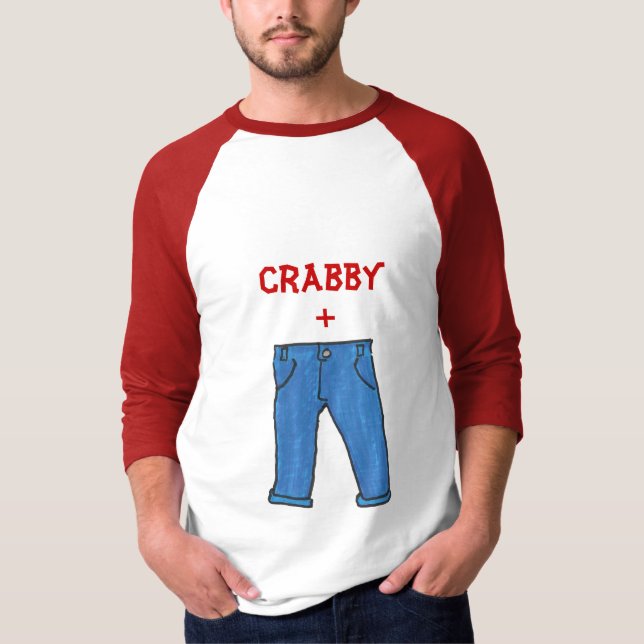 Camiseta T-shirt Crabby das calças (Frente)