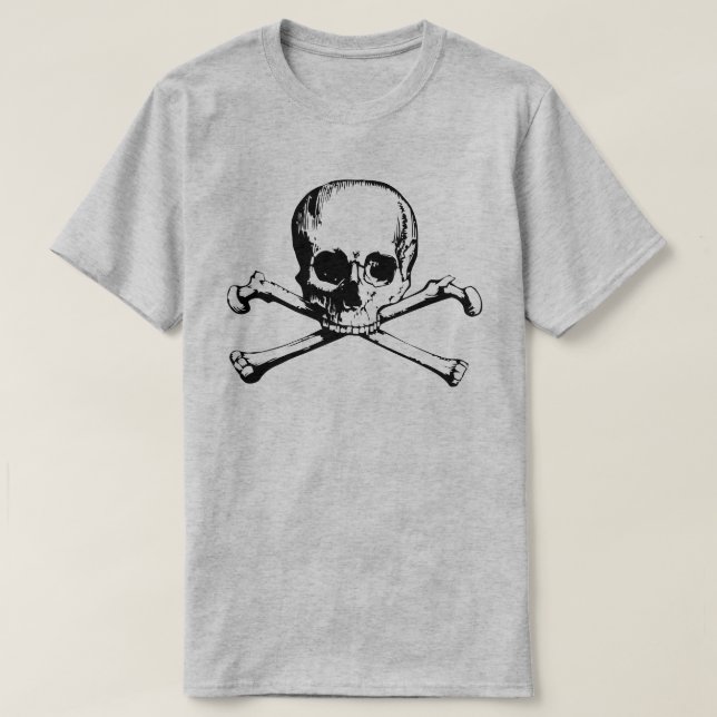 Camiseta T-Shirt Crânio E Crossbones (Frente do Design)