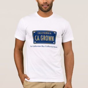 Camiseta T-shirt crescido Califórnia dos homens do logotip