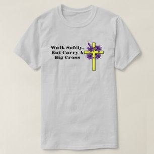 Camiseta T-shirt cristã com Páscoa Cross Personalize-A!