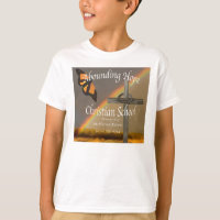 T-shirt cristãos de abundância da escola da