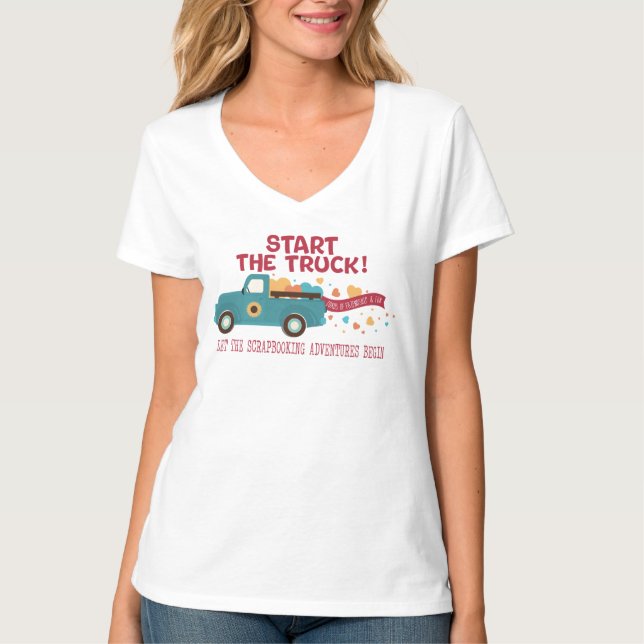 Camiseta T-shirt CROPTOBERFEST 2024 - Start the Truck red (Frente)
