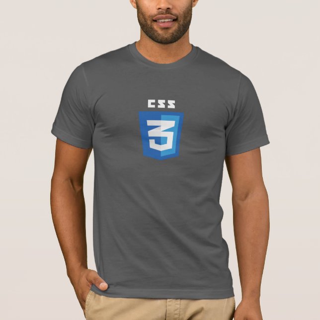 Camiseta T-shirt CSS3 (cinzas) (Frente)