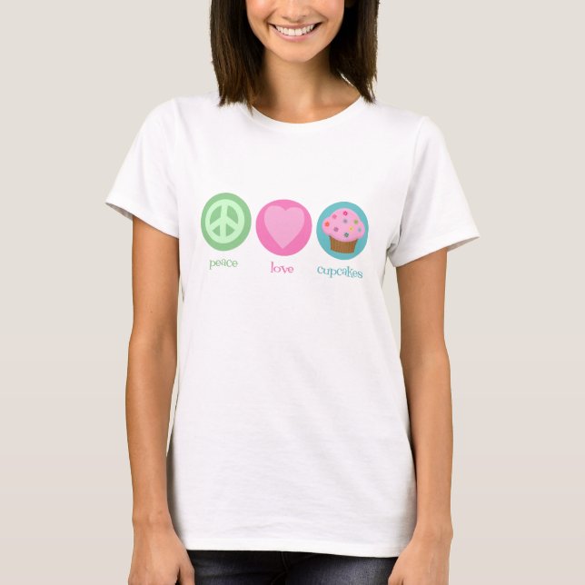 Camiseta T-Shirt Cupcake de Paz (Frente)