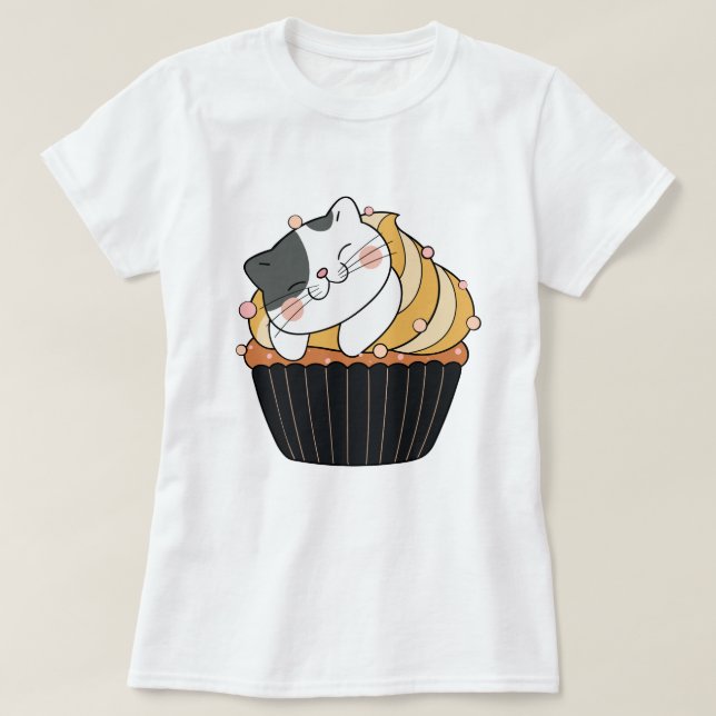 Camiseta T-Shirt Cupcat (Frente do Design)