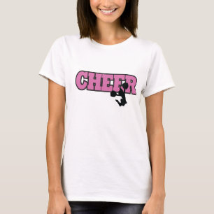 Camiseta t-shirt curto da luva do cheerleader