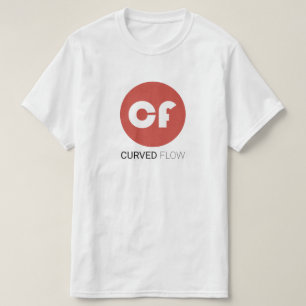 Camiseta T-shirt curvado do logotipo do FLUXO