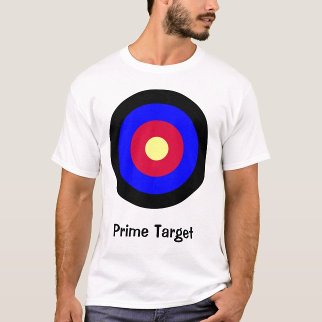 Camiseta T-shirt customizável 2 do Bullseye do alvo tomado (Frente)