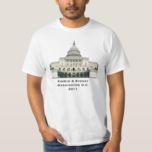 Camiseta T-shirt customizável bonito do Washington DC (Frente)