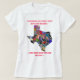 Camiseta T-shirt customizável colorido de Texas - (Frente do Design)