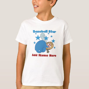 Camiseta T-shirt customizável da estrela de basebol