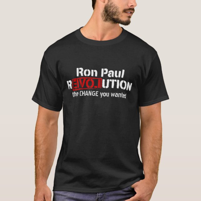 Camiseta T-shirt customizável da revolução de Ron Paul (Frente)