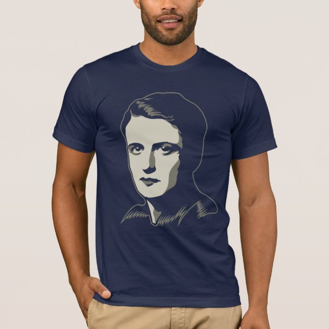 Camiseta T-shirt customizável de Ayn Rand (Frente)