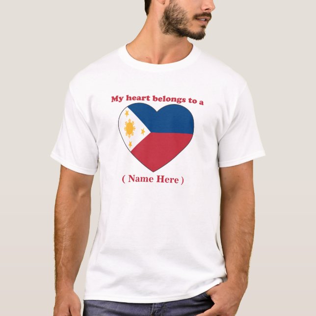 Camiseta T-shirt customizável de Filipinas (Frente)