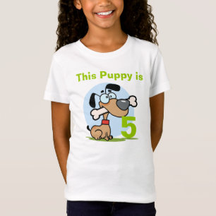 Camiseta T-shirt customizável do aniversário do cão de