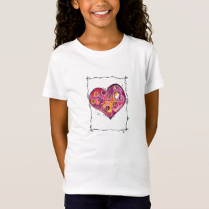 Camiseta T-Shirt Cute and Whimsical Heart Doodle