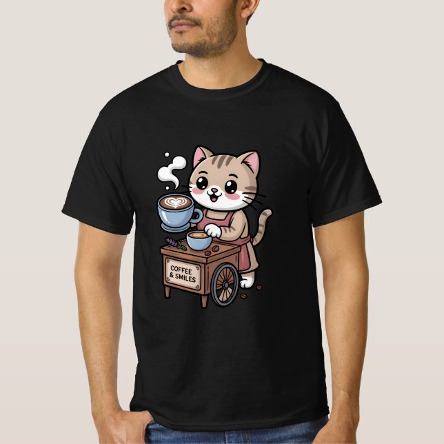 Camiseta T-Shirt Cute Barista Café Lover (Frente)