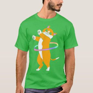 Camiseta T-Shirt Cute Dancer Hula Hooper Cat Hula Hoop