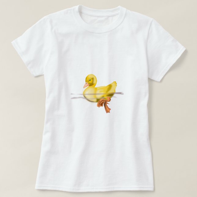 Camiseta T-Shirt Cute Floating Duck (Frente do Design)