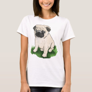 Camiseta T-Shirt Cute Sitting Pug
