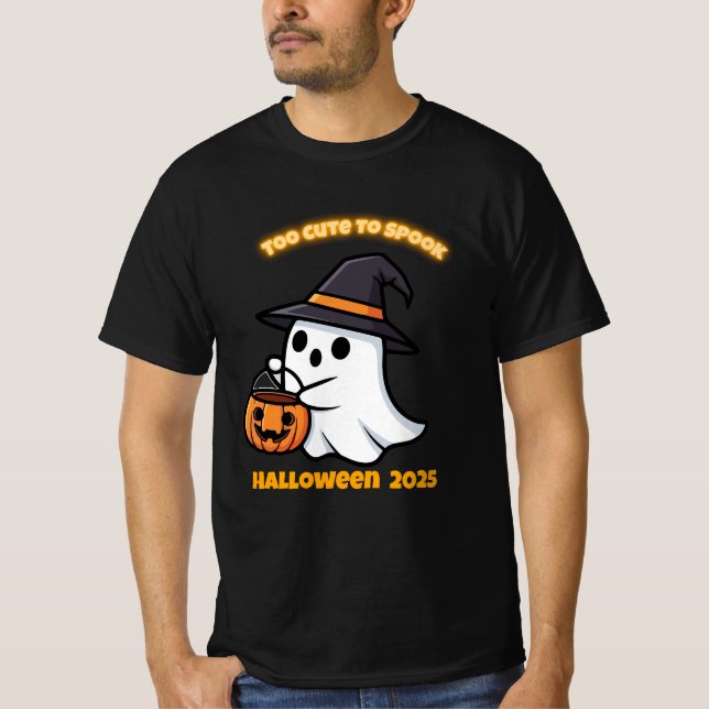 Camiseta T-Shirt Cute Spook | Minimalist Kawaii Ghost Hallo (Frente)
