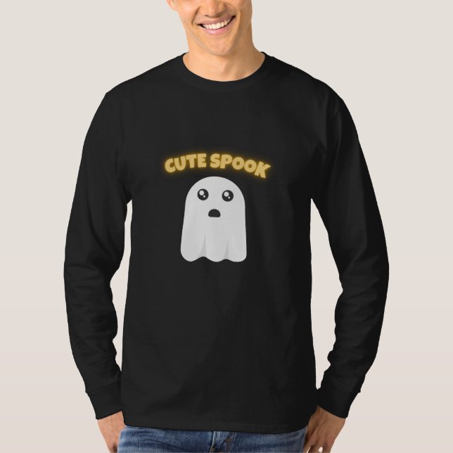 Camiseta T-Shirt Cute Spook | Minimalist Kawaii Ghost Hallo (Frente)