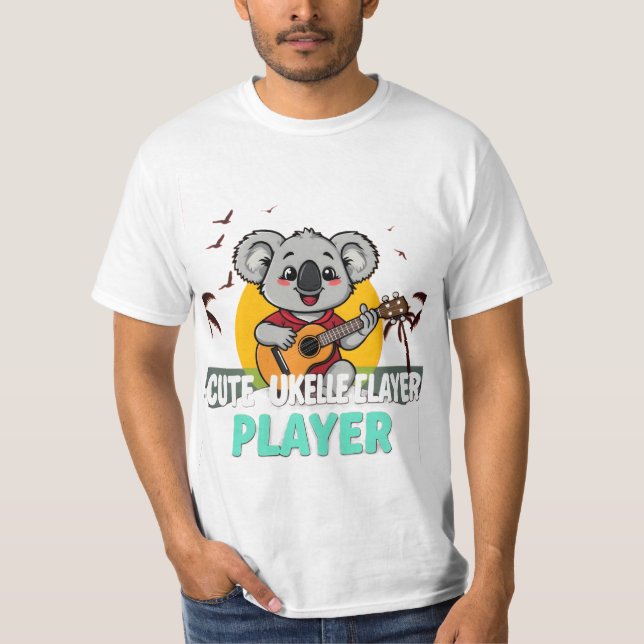 Camiseta T-Shirt Cute Ukulele Player" (Frente)