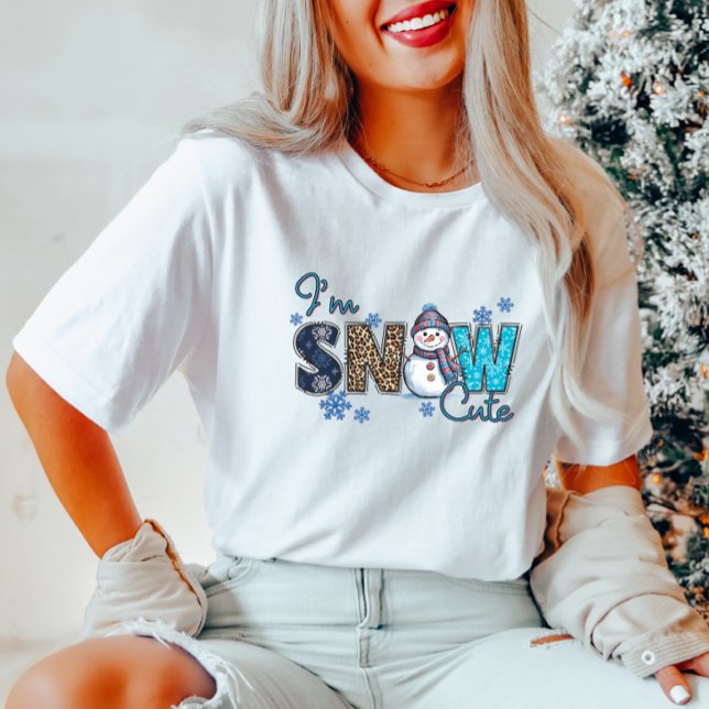 Camiseta T-Shirt Cute Winter Snowman (Criador carregado)