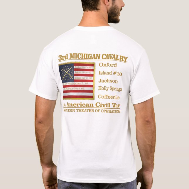 Camiseta T-Shirt da 3ª Cavalaria do Michigan (BH) (Verso)