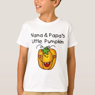 Camiseta T-shirt da abóbora de Nana e de papá poucos