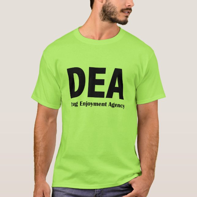 Camiseta T-shirt da agência da apreciação da droga do DEA (Frente)