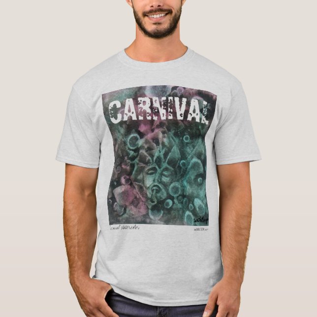 Camiseta T-shirt da aguarela do "carnaval" pelo unASLEEP (Frente)