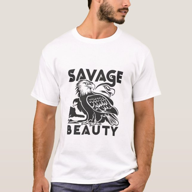 Camiseta T-Shirt da águia selvagem (Frente)